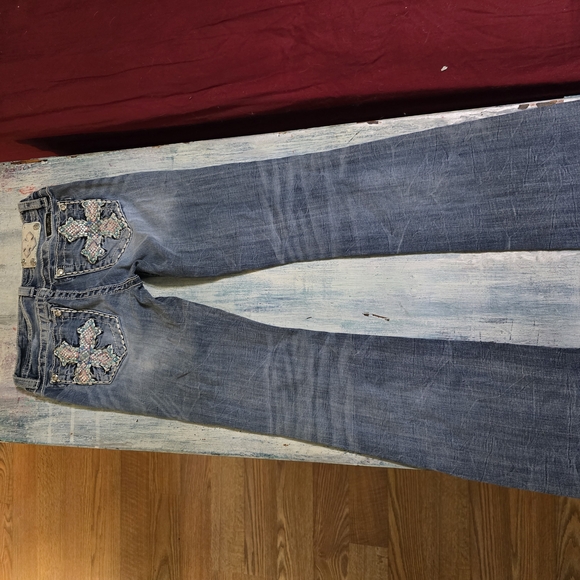Miss Me Girls Size 16 Flared Jeans - Picture 4 of 6